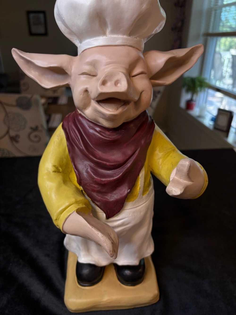 Decorative French Bistro Chef Pug Statue - Picture 10 of 11